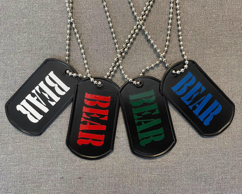 Vinyl Print Metal Tag - "BEAR"